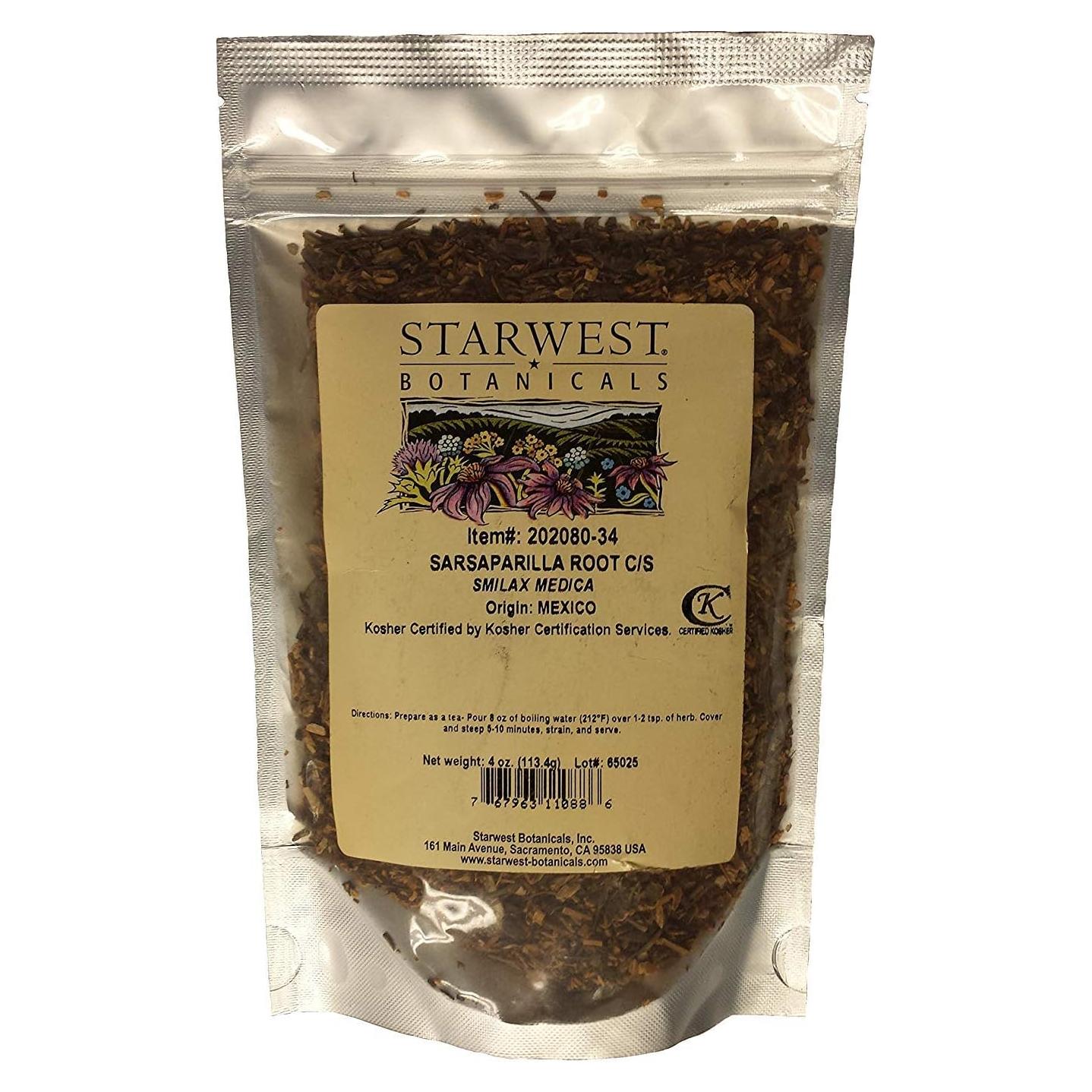 Raíz de Sarsaparilla Cortada Starwest Botanicals 258.5g