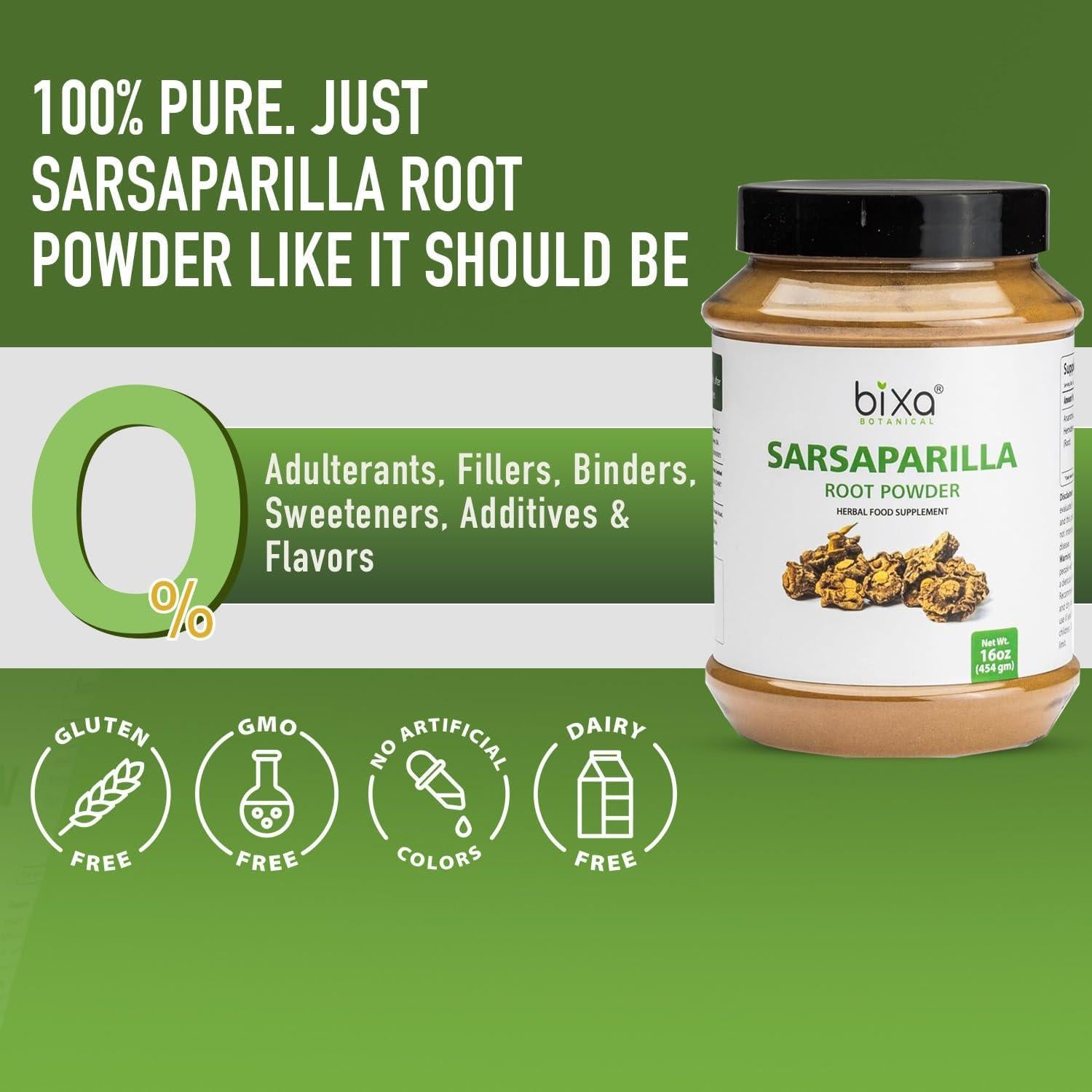 Polvo de Raíz de Sarsaparilla Bixa Botanical 0.45 kg Vegano