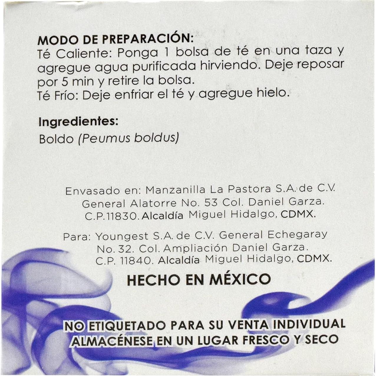 Té de Boldo 25 Sobres La Pastora - Digestivo Natural