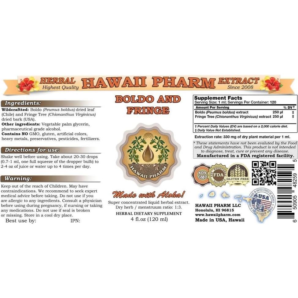 Extracto Líquido de Boldo y Árbol de Flecos 118 ml - HawaiiPharm