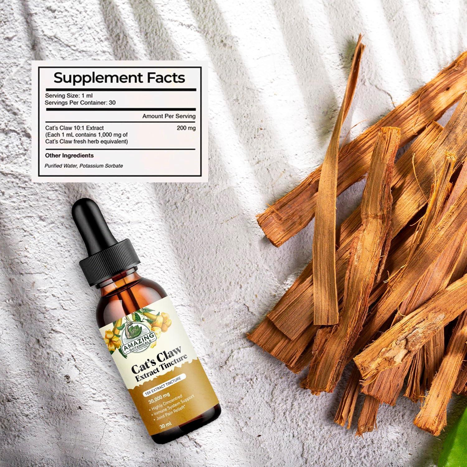 Tintura de Garra de Gato Orgánica Amazing Botanicals 30ml - Suplemento Inmunológico