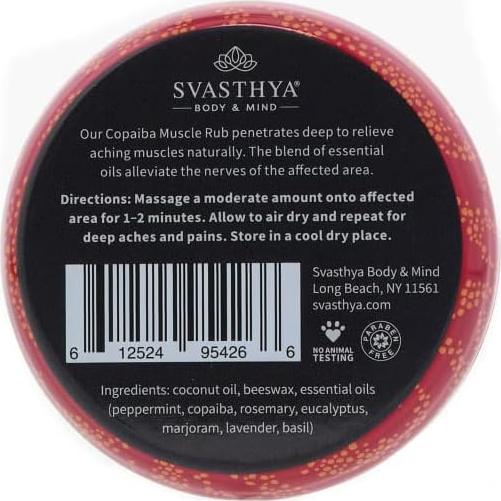 Copaiba Muscle Rub Svasthya - Alivio Muscular 56.7 g
