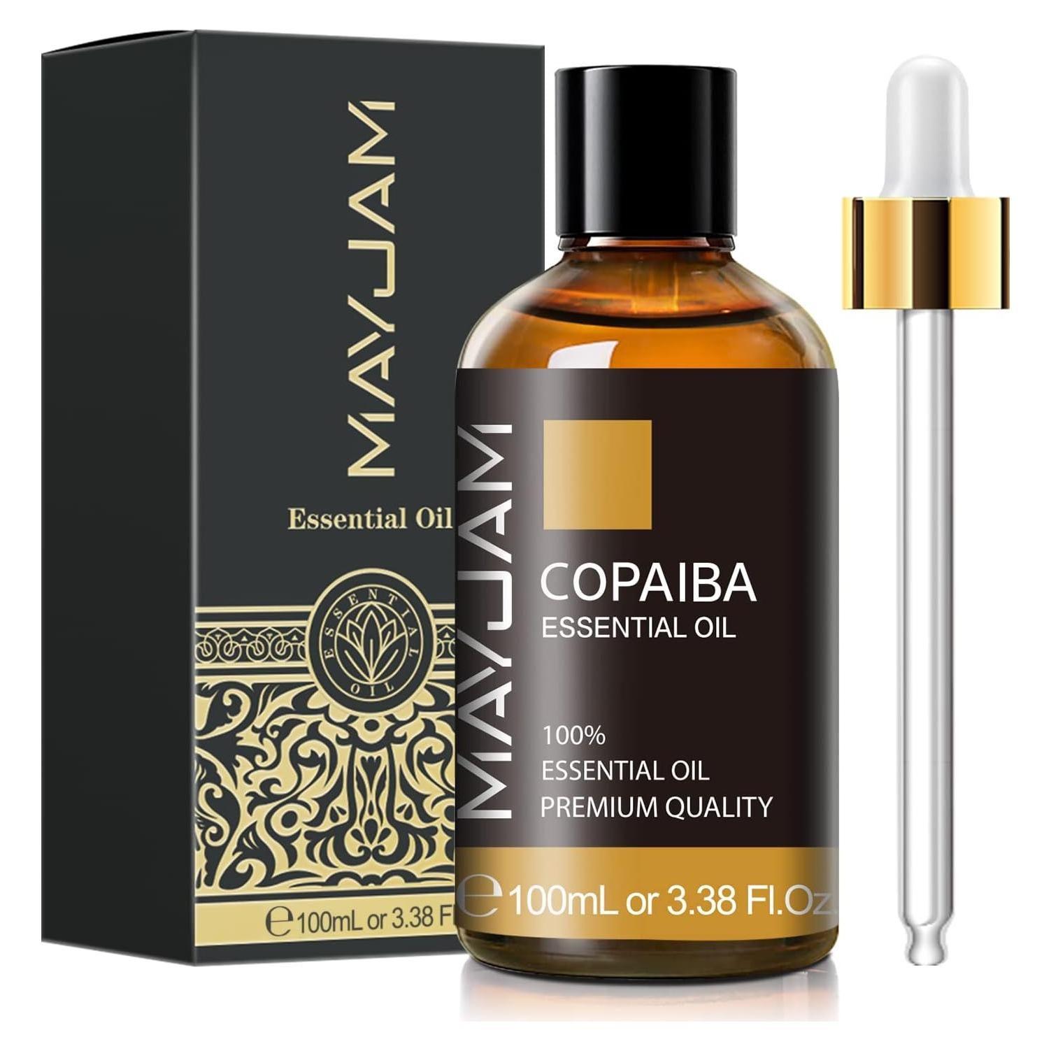 Aceite Esencial de Copaiba MAYJAM 100ML con Gotero de Vidrio