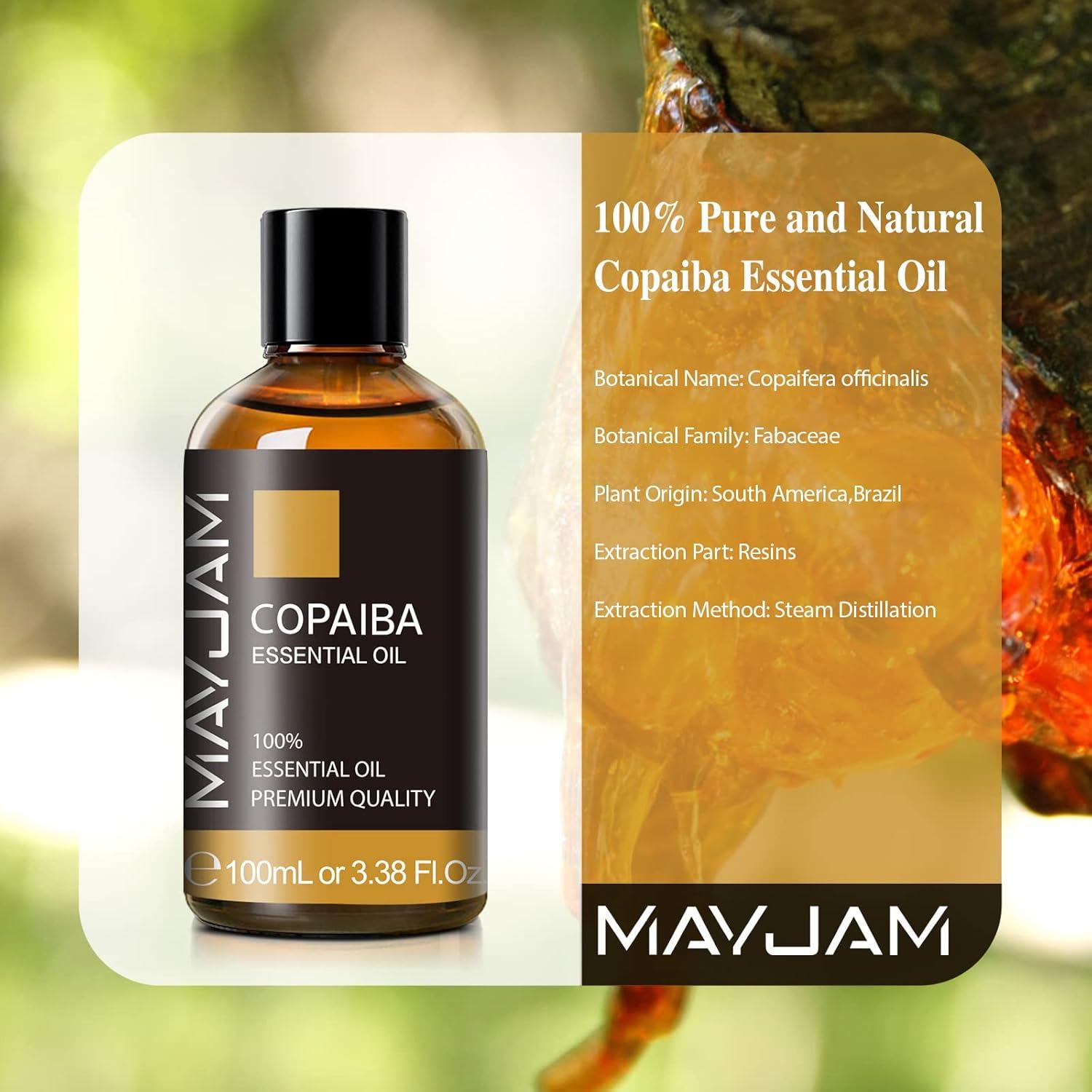 Aceite Esencial de Copaiba MAYJAM 100ML con Gotero de Vidrio