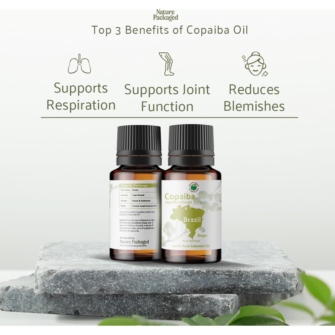 Aceite Esencial de Copaiba Puro 15ml - Grado Terapéutico Brasil