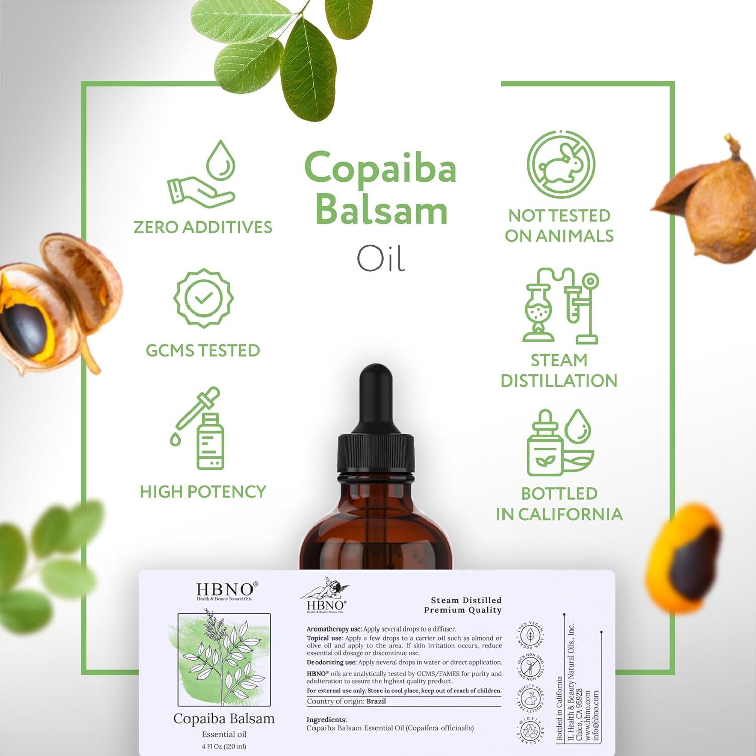 Bálsamo de Copaiba HBNO - 120ml - Aceite Orgánico para Cuidado Personal
