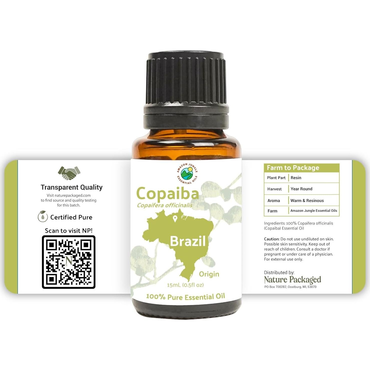 Aceite Esencial de Copaiba Nature Packaged 100% Puro 226g