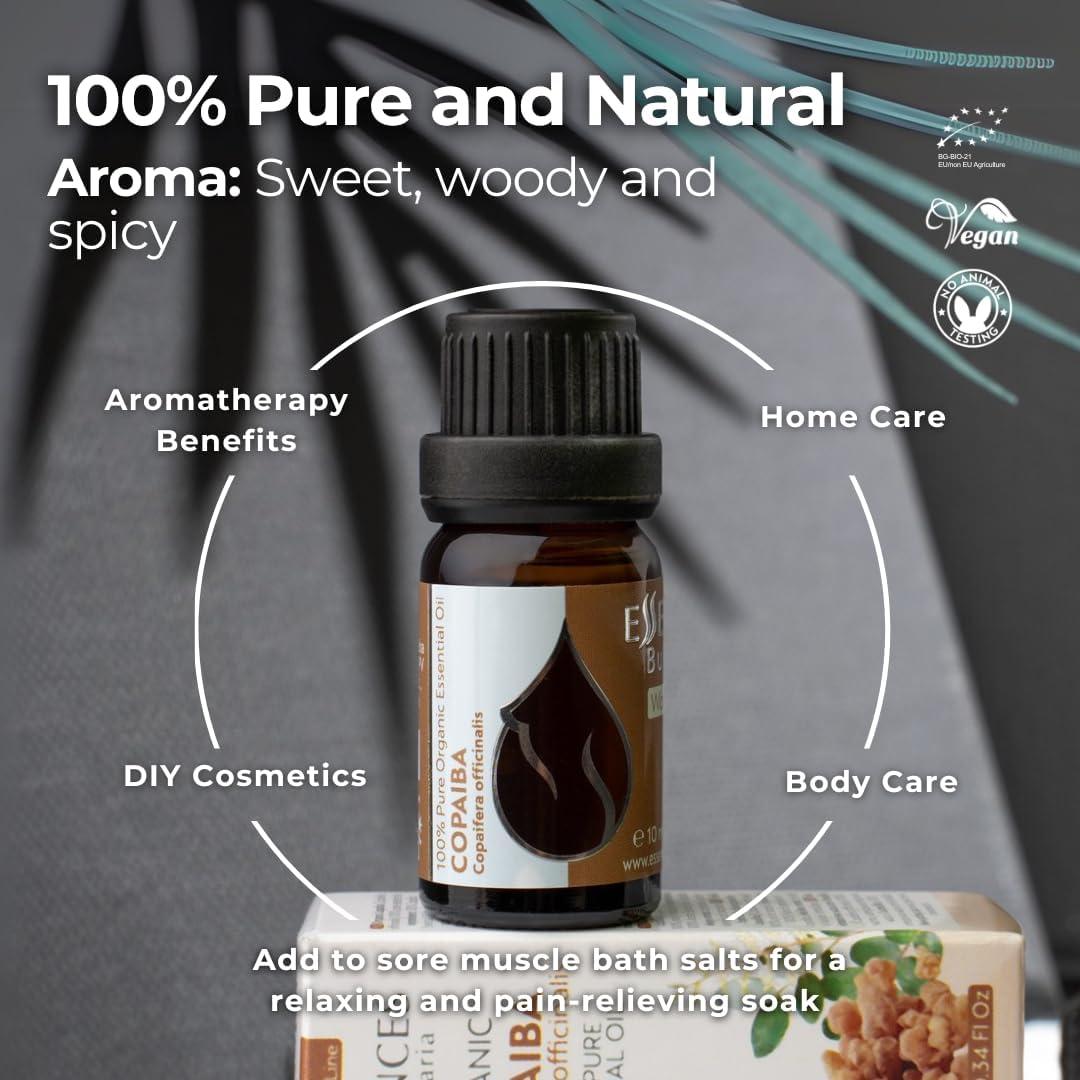 Aceite Esencial de Copaiba Orgánico Essences Bulgaria 10ml Puro