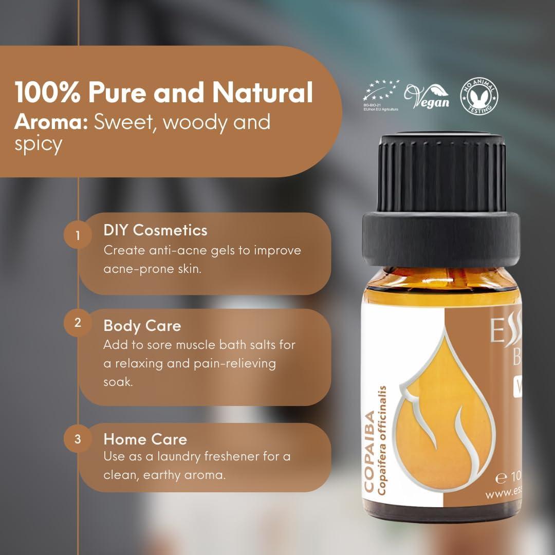 Aceite Esencial de Copaiba Orgánico Essences Bulgaria 10ml Puro