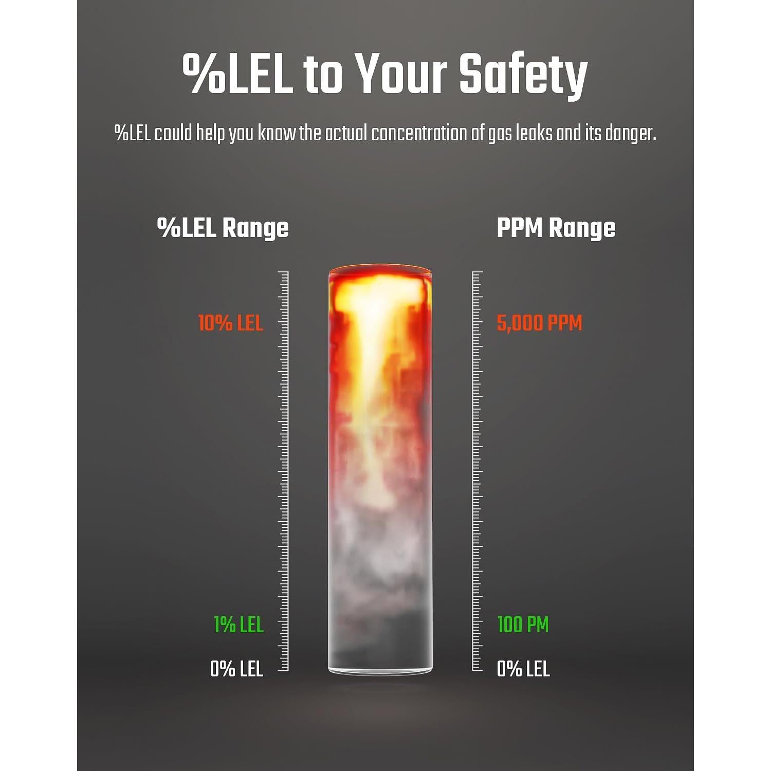Detector de Fugas de Gas TOPTES PT210S con Sonda 10.16 cm