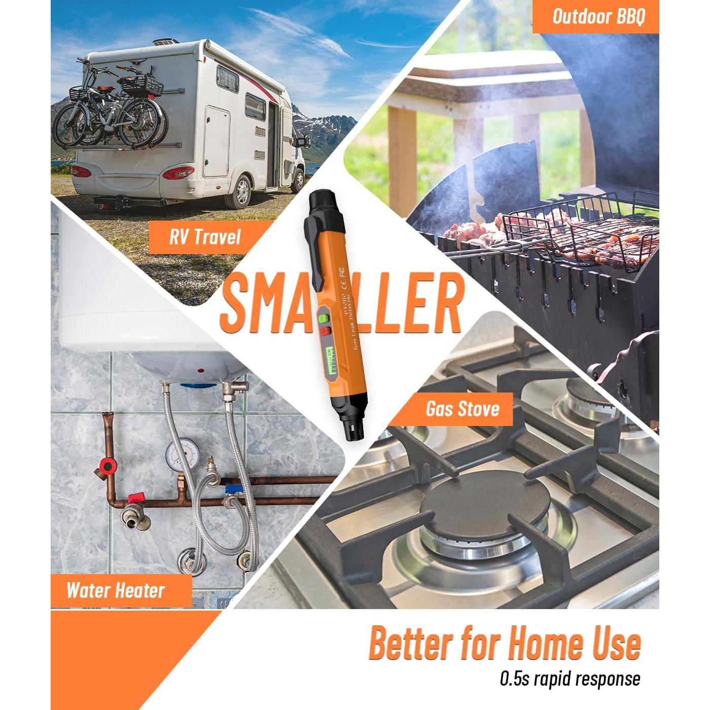 Detector de Fugas de Gas VITITE Mini Portátil con Alarma