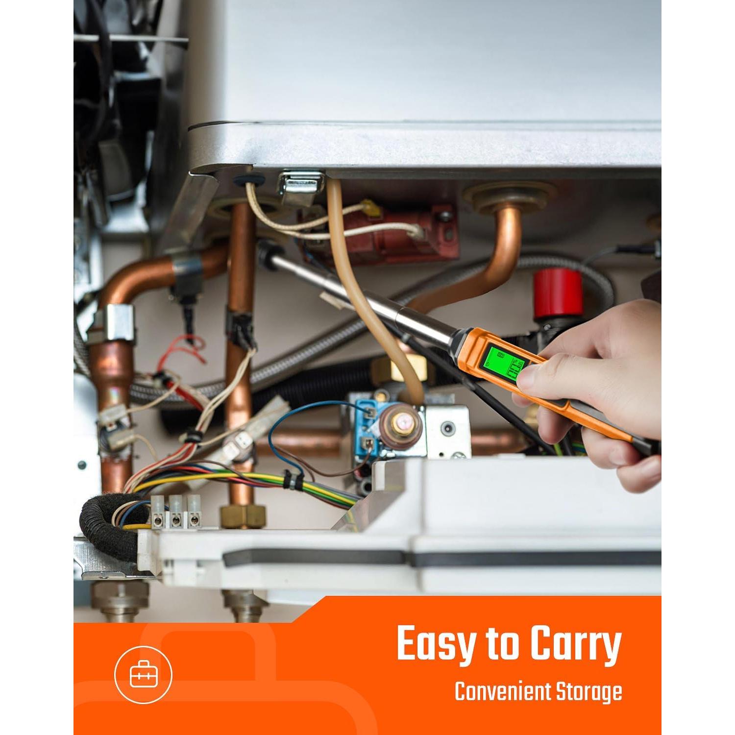 Detector de Fugas de Gas TopTes PT299 Portátil con Varilla Extensible