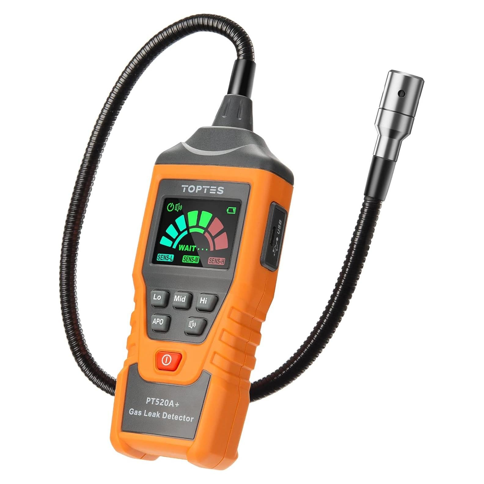 Detector de Fugas de Gas TOPTES PT520A+ Recargable 43.5 cm