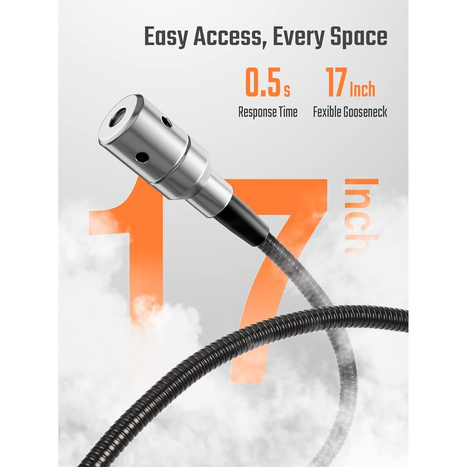 Detector de Fugas de Gas TOPTES PT520A+ Recargable 43.5 cm