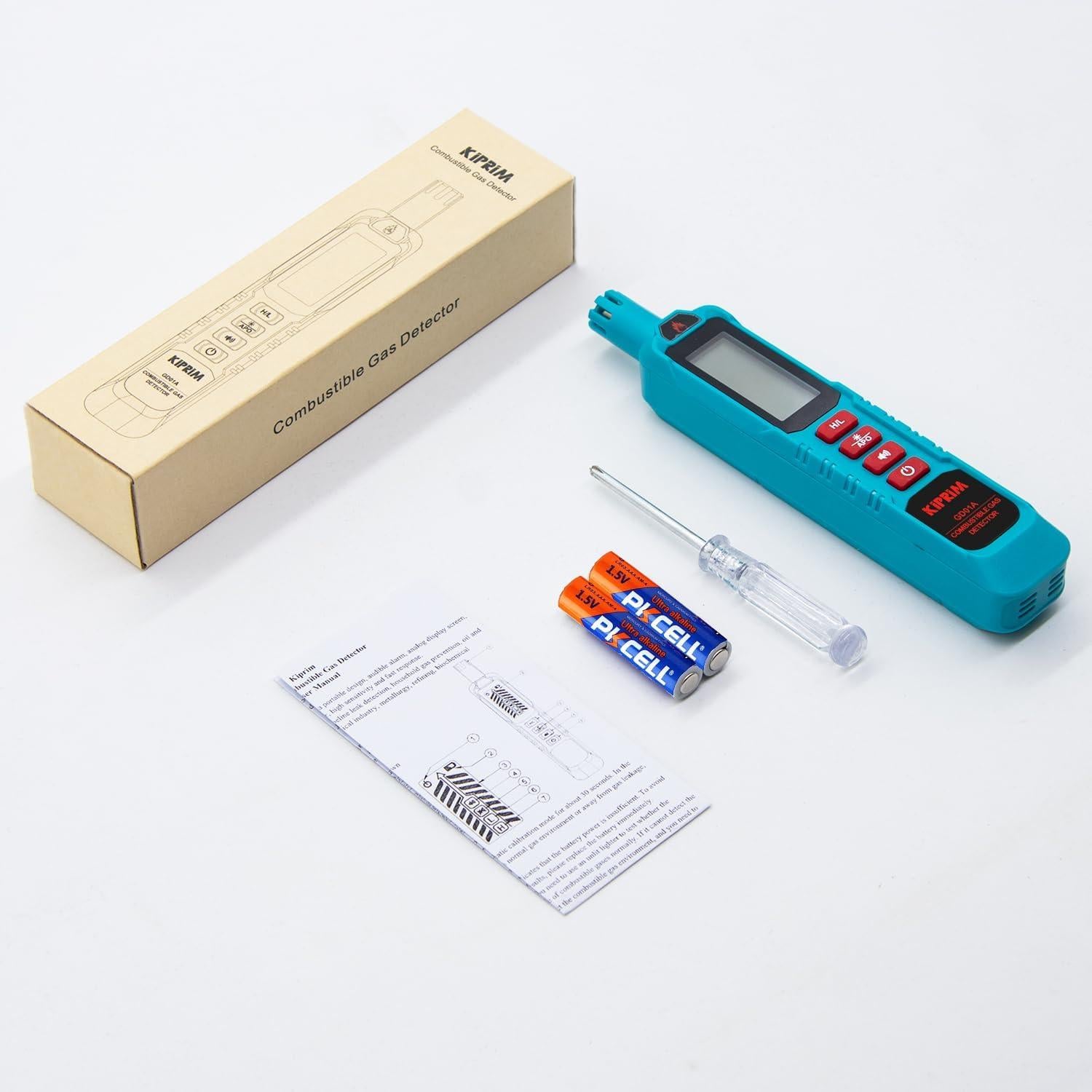 Detector de Fugas de Gas Natural Kiprim GD01A con Alarma