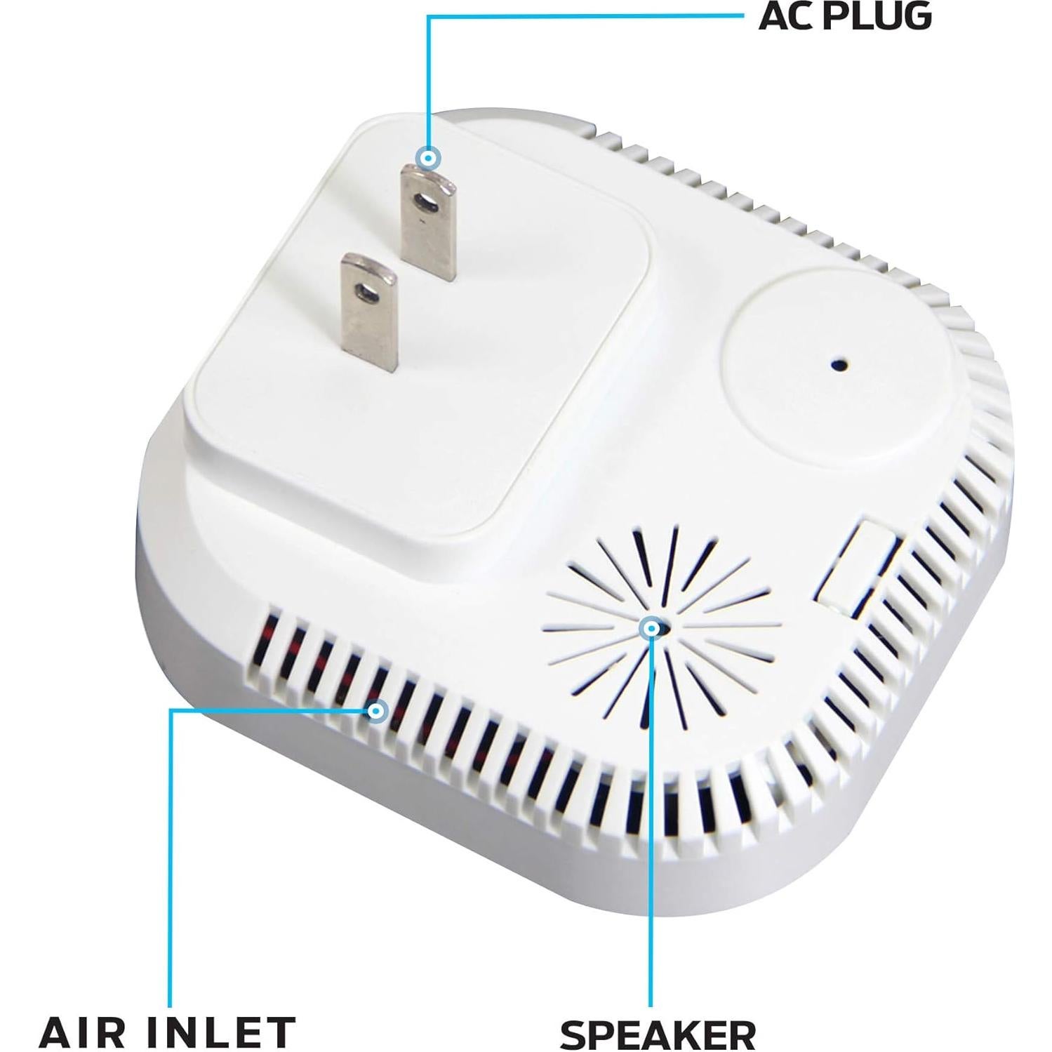 Detector de Gas Natural GasKnight GK2000 Blanco Con Enchufe