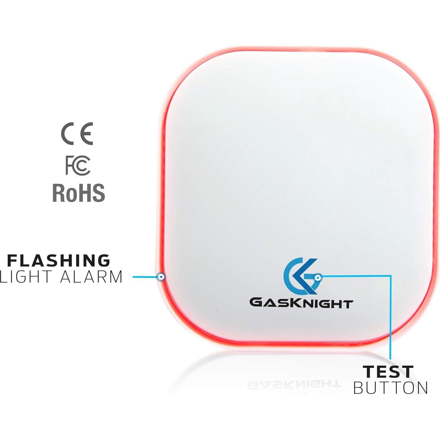 Detector de Gas Natural GasKnight GK2000 Blanco Con Enchufe