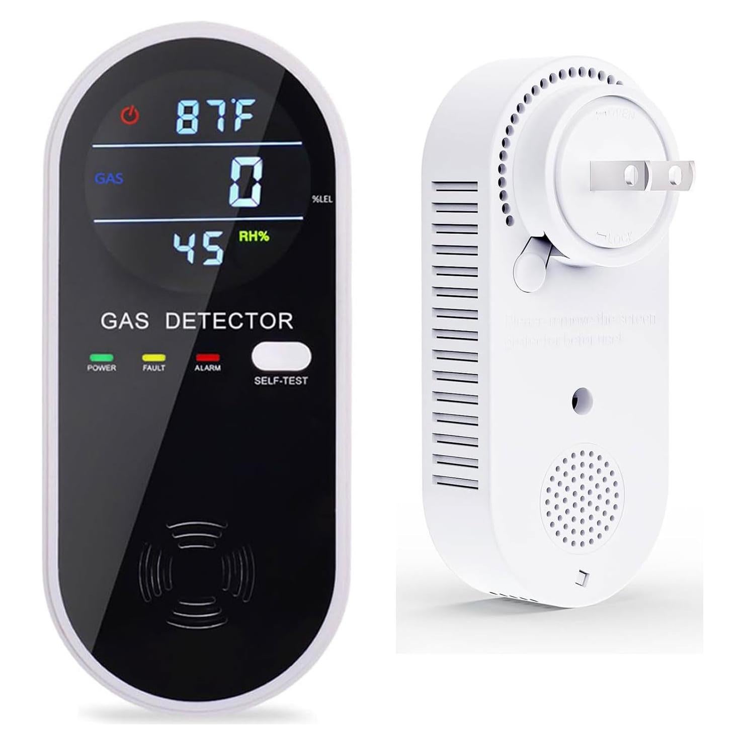 Detector de Gas Natural Enchufable KH Alert 3 en 1 con LCD