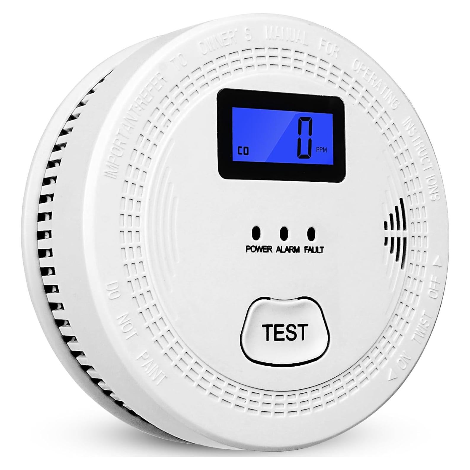 Detector de CO y Humo OLUNCLE 2 en 1 con Pantalla LCD