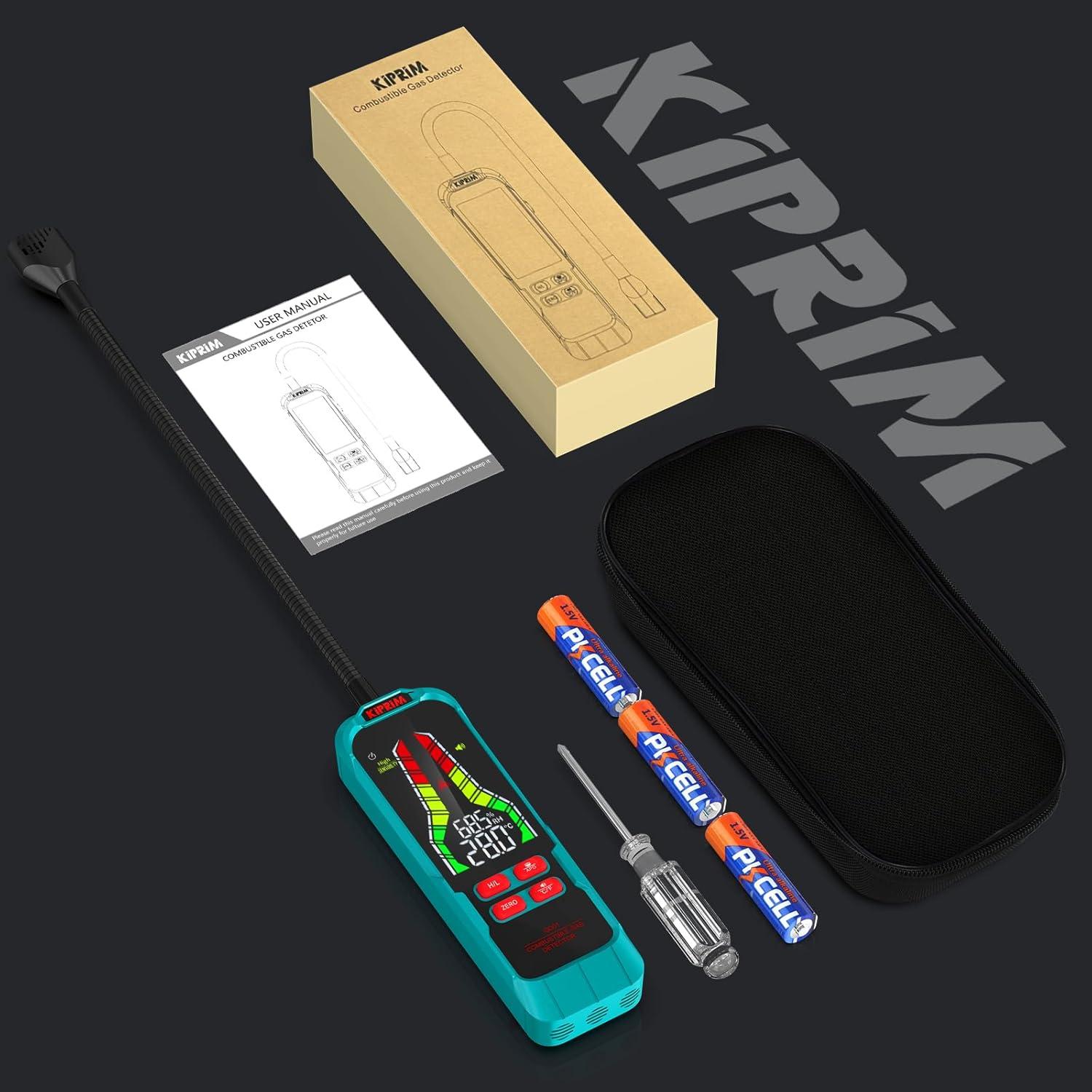 Detector de Fugas de Gas Kiprim GD01 con Sonda Flexible 23.9 cm