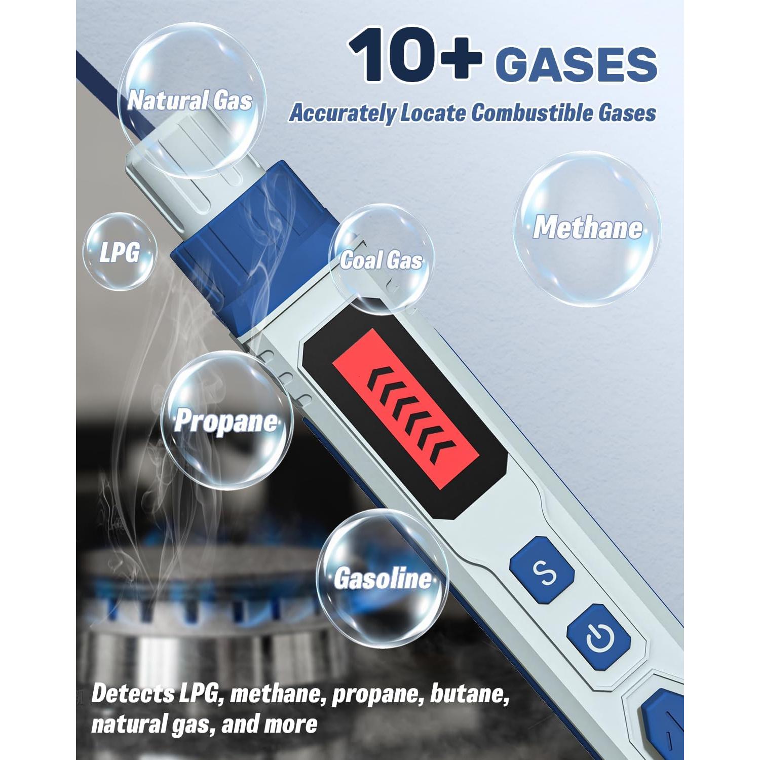 Detector de Fugas de Gas APOWER GD-1 con Alarma Visual y Auditiva