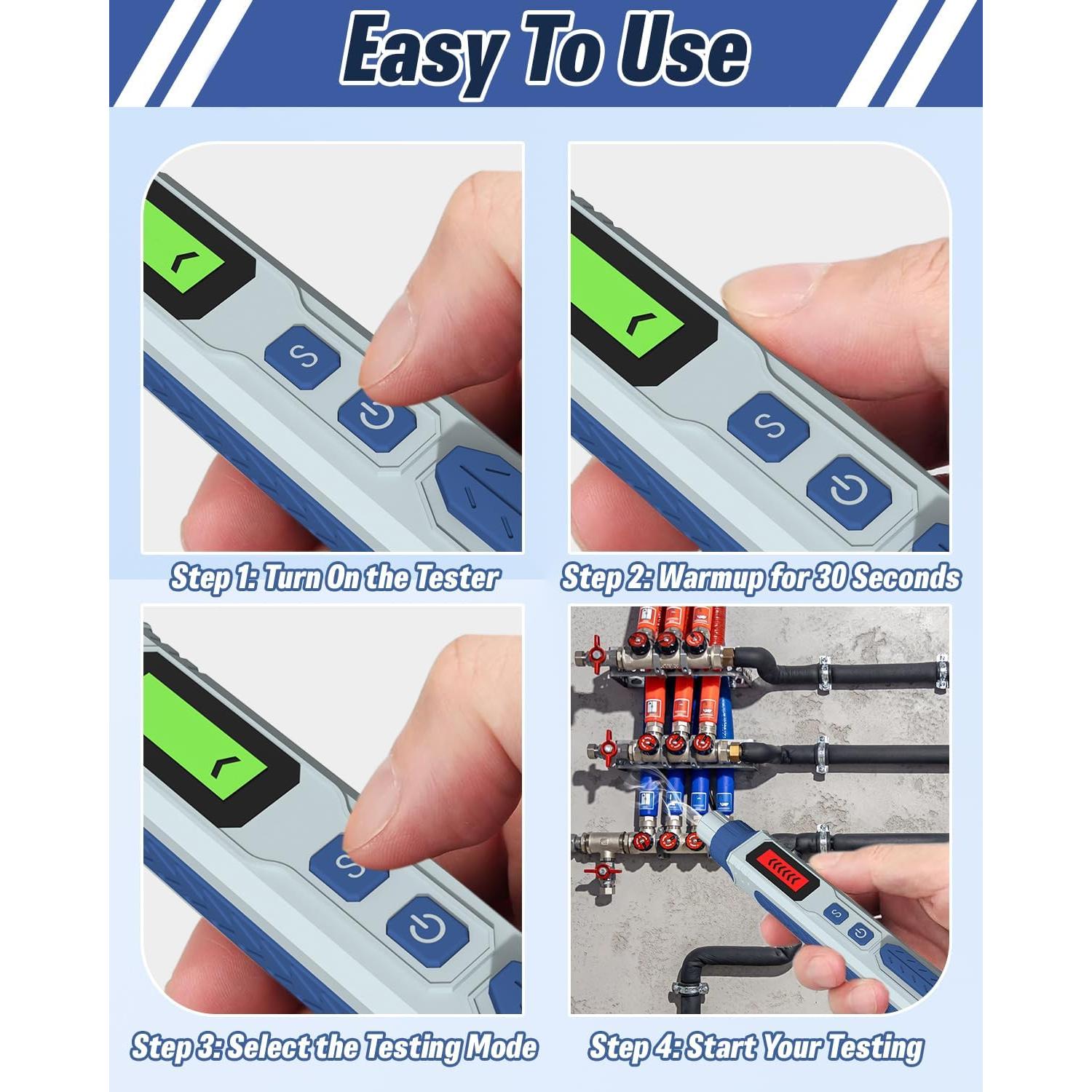 Detector de Fugas de Gas APOWER GD-1 con Alarma Visual y Auditiva