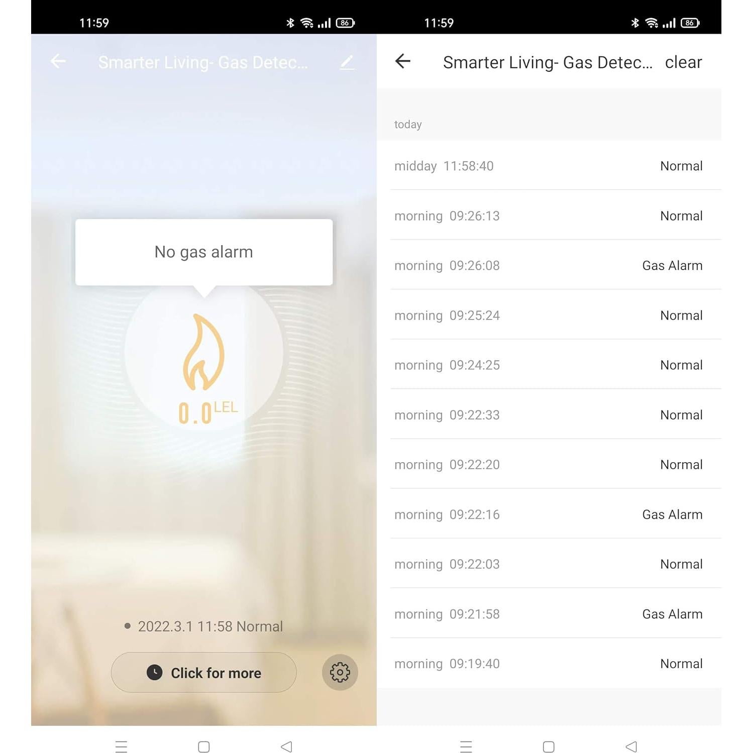 Detector de Fugas de Gas WiFi Smarter Living KMG-TY109