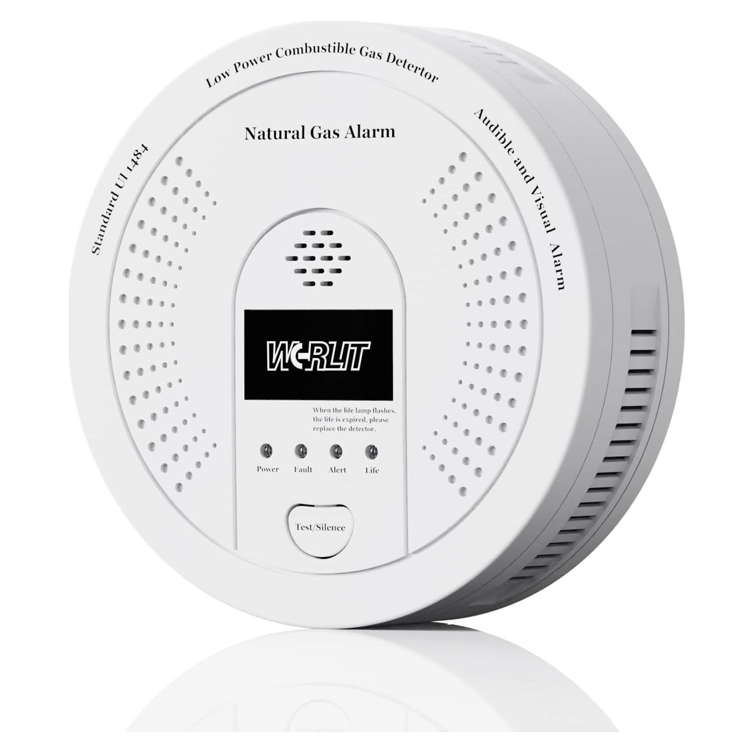 Detector de Gas Natural WGRLIT D730 - Alarma 85dB y Luz LED