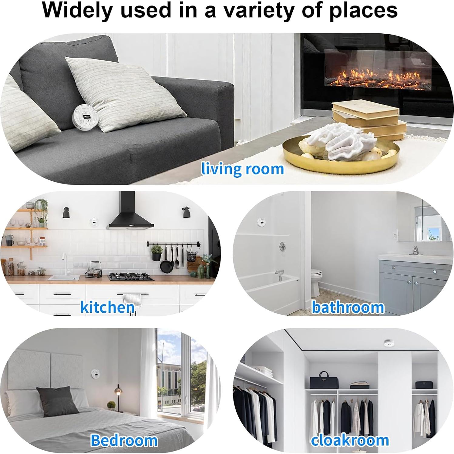 Detector de Gas Natural WGRLIT D730 - Alarma 85dB y Luz LED