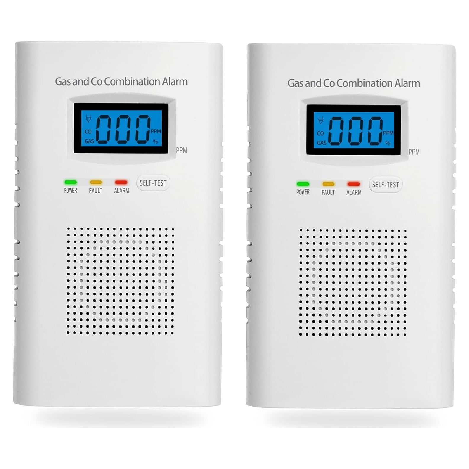 Detector de Gas y Monóxido de Carbono Koabbit KH-522 - Paquete de 2