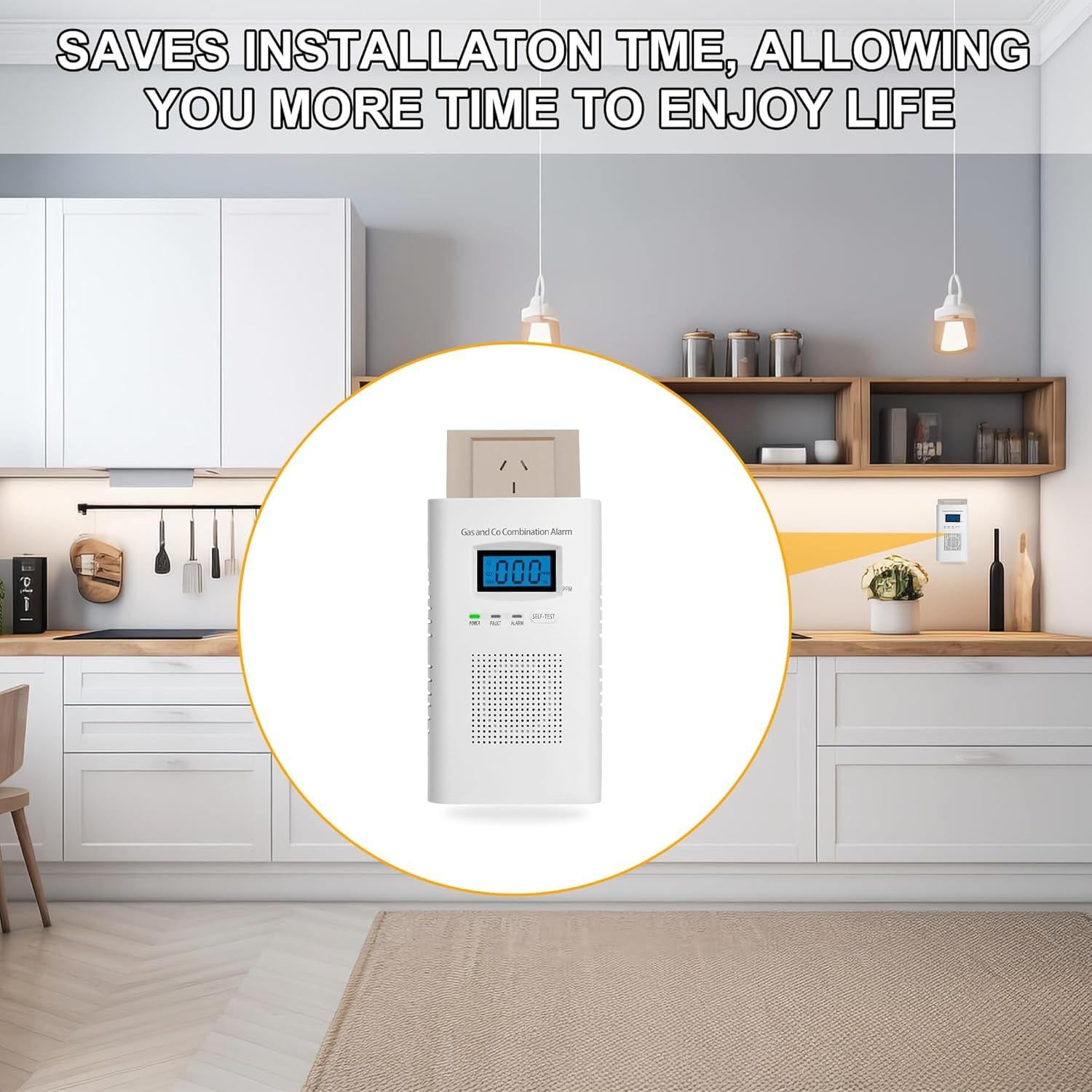 Detector de Gas y Monóxido de Carbono Koabbit KH-522 - Paquete de 2