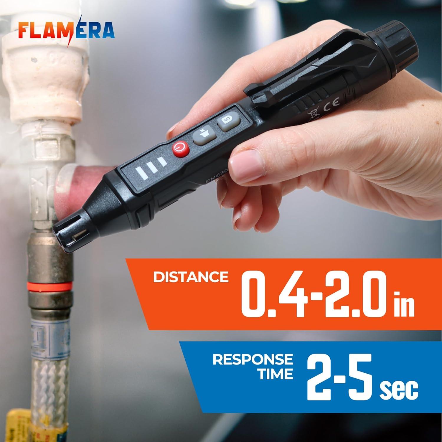 Detector de Fugas de Gas Flamera Portátil con Alarma Visual y Auditiva