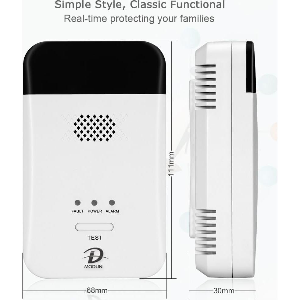 Detector de Gas MODUN D AT-RQ01 con Pantalla LED y Alarma 85dB