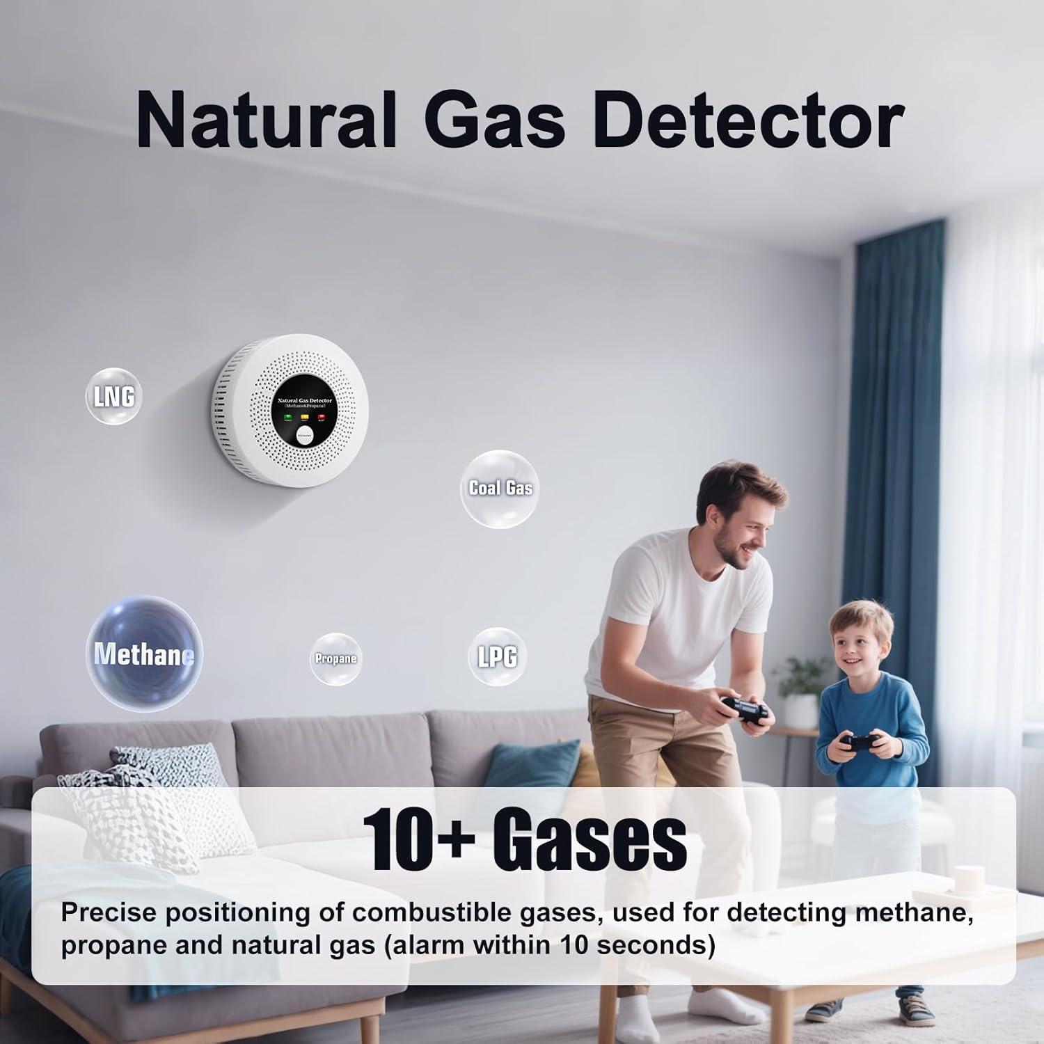 Detector de Gas Natural AOTIQUAL 750 con Alarma 85dB