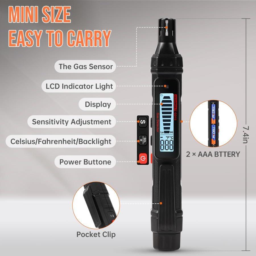 Detector de Fugas de Gas Natural KeenWise GD15J con Alarma