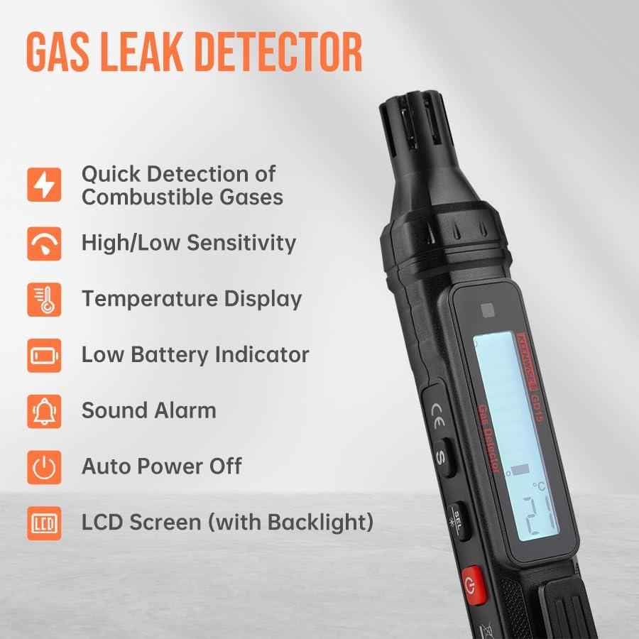 Detector de Fugas de Gas Natural KeenWise GD15J con Alarma