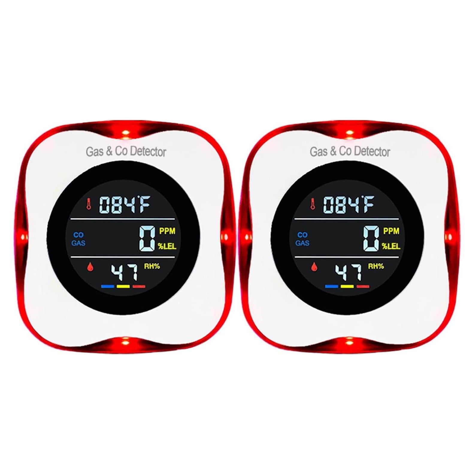 2 Detectores de Gas y Monóxido de Carbono FLUNGSKY 4-en-1