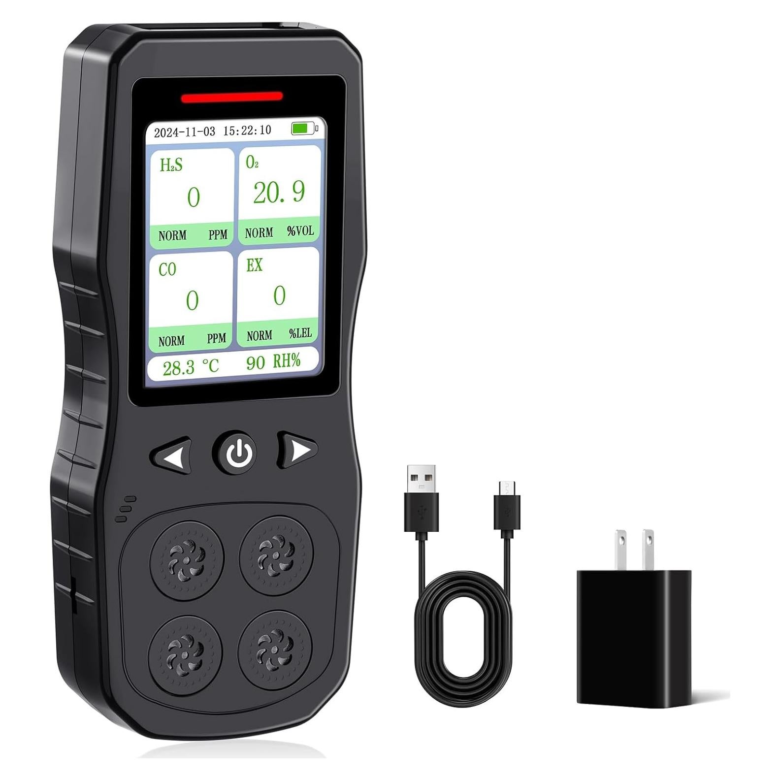 Detector de Gas Multi Gas ZYKYCX ZY-G4 4 en 1 Recargable