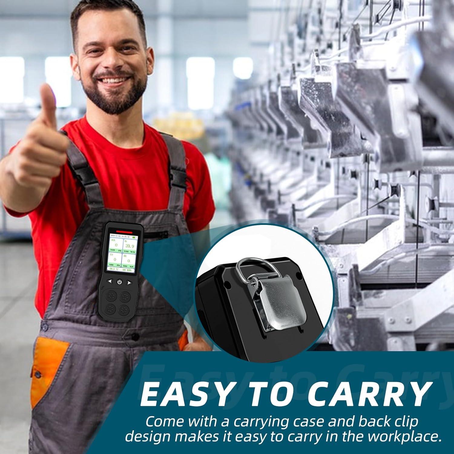 Detector de Gas Multi Gas ZYKYCX ZY-G4 4 en 1 Recargable