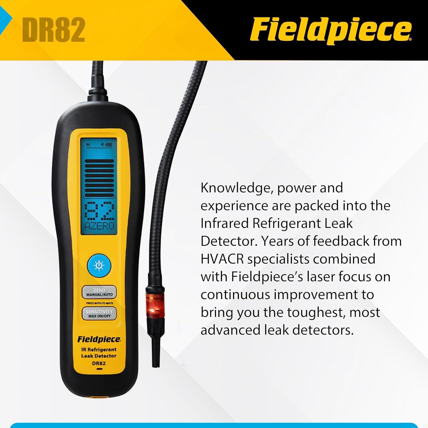 Detector de Fugas de Refrigerante Infrarrojo Fieldpiece DR82 - Ultra-Sensible con Pantalla LCD