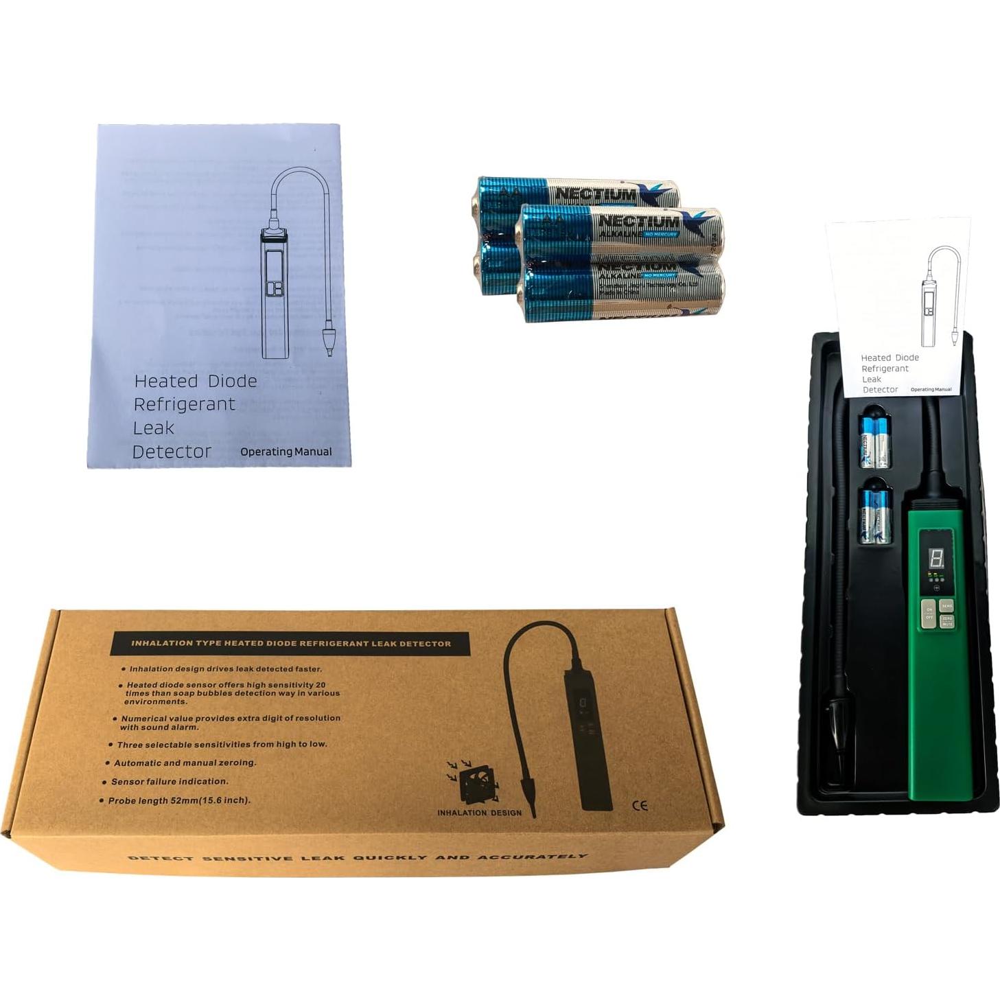 Detector de Fugas de Refrigerante Vanlison VAN-DY5751 con Pantalla Digital