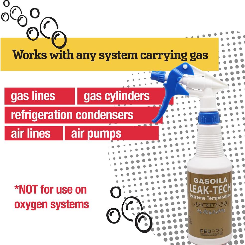 Gasoila Spray Detector de Fugas 1 Pinta - No Tóxico y Seguro