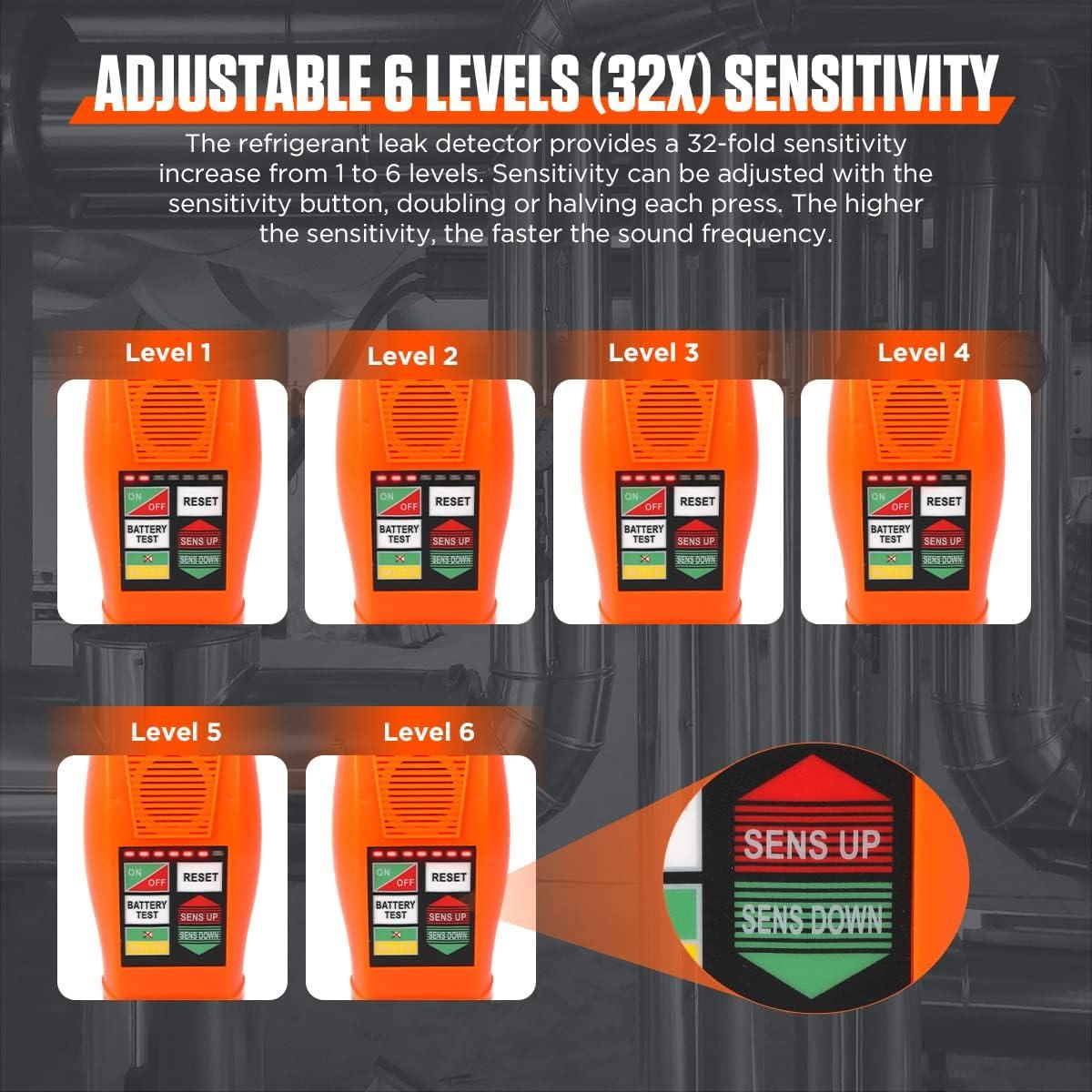 Detector de Fugas de Refrigerante KAISAL AC06 6 Sensibilidades
