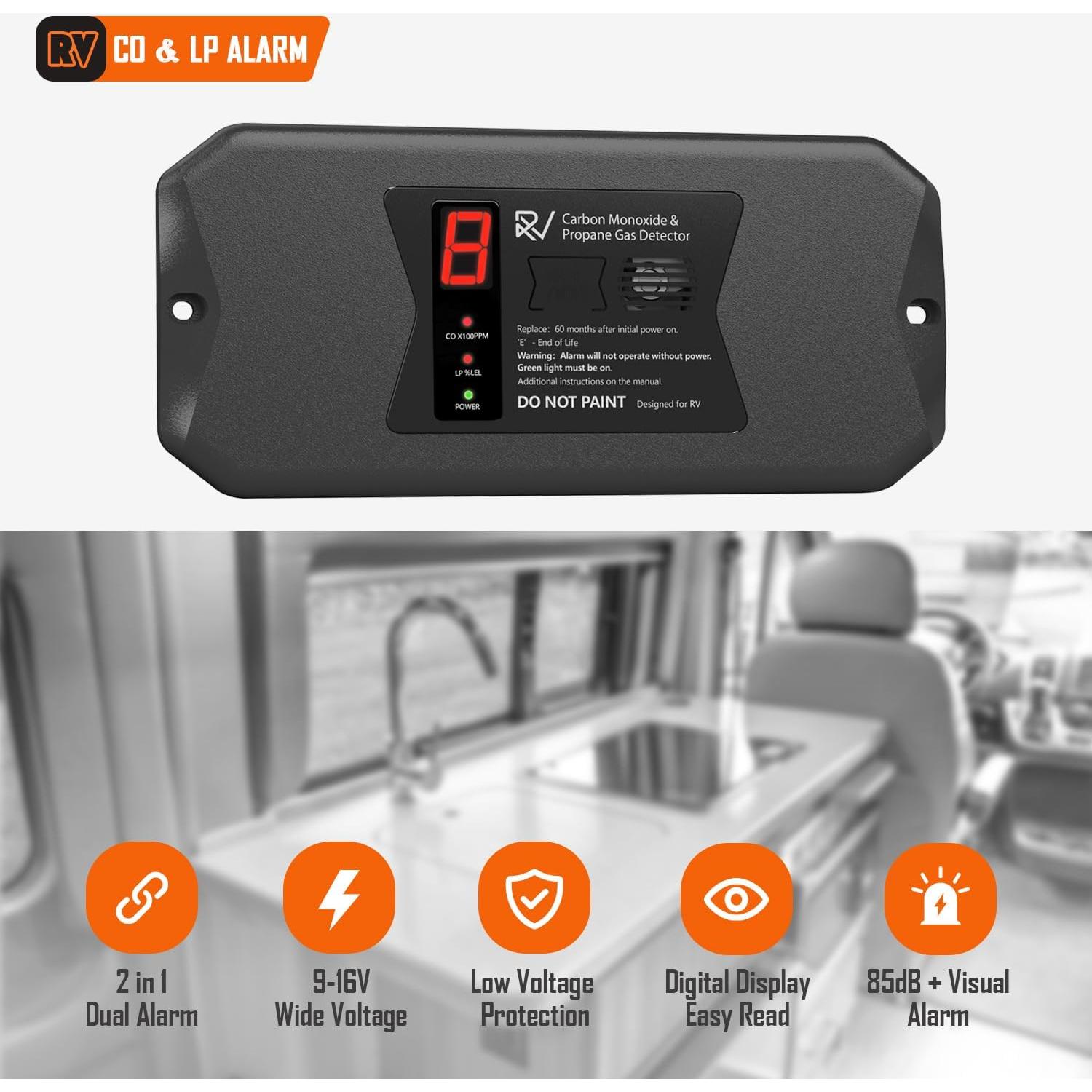 Detector de Monóxido de Carbono y Propano WildPulse 12V