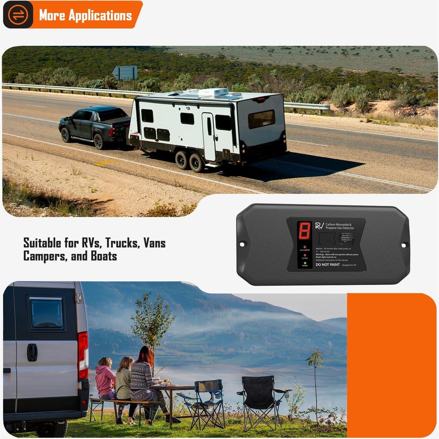 Detector de Monóxido de Carbono y Propano WildPulse 12V