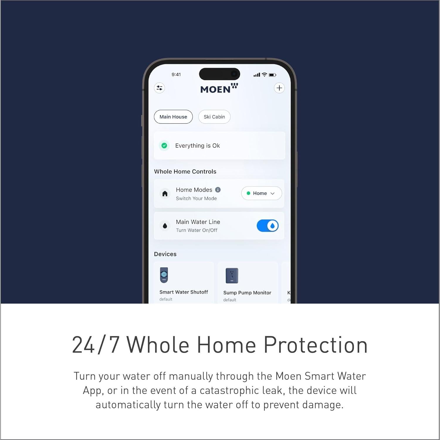 Monitor de Agua Inteligente Moen Flo 900-006 2.54 cm