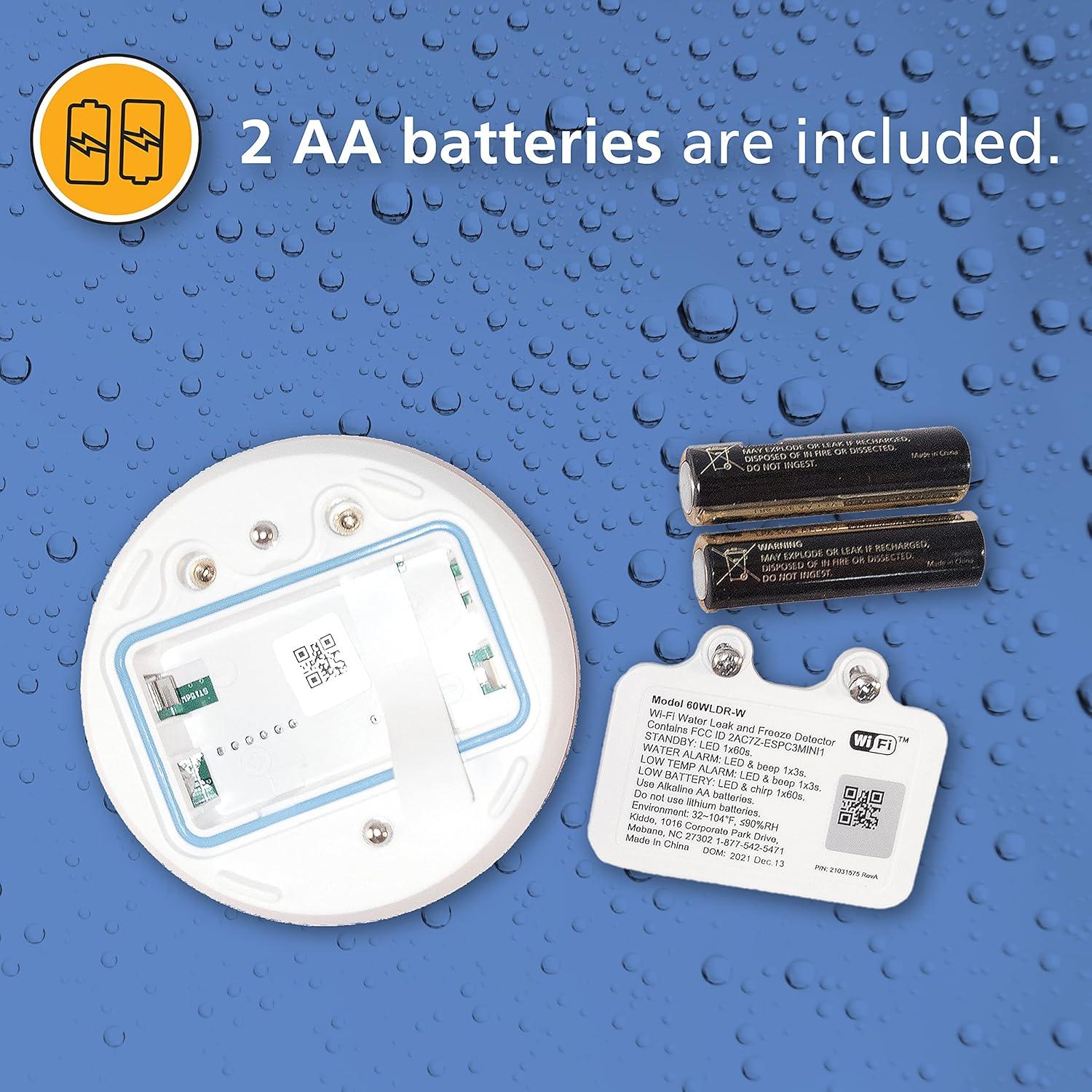 Detector de Fugas de Agua Kidde 60WLDR-W WiFi con Alarma