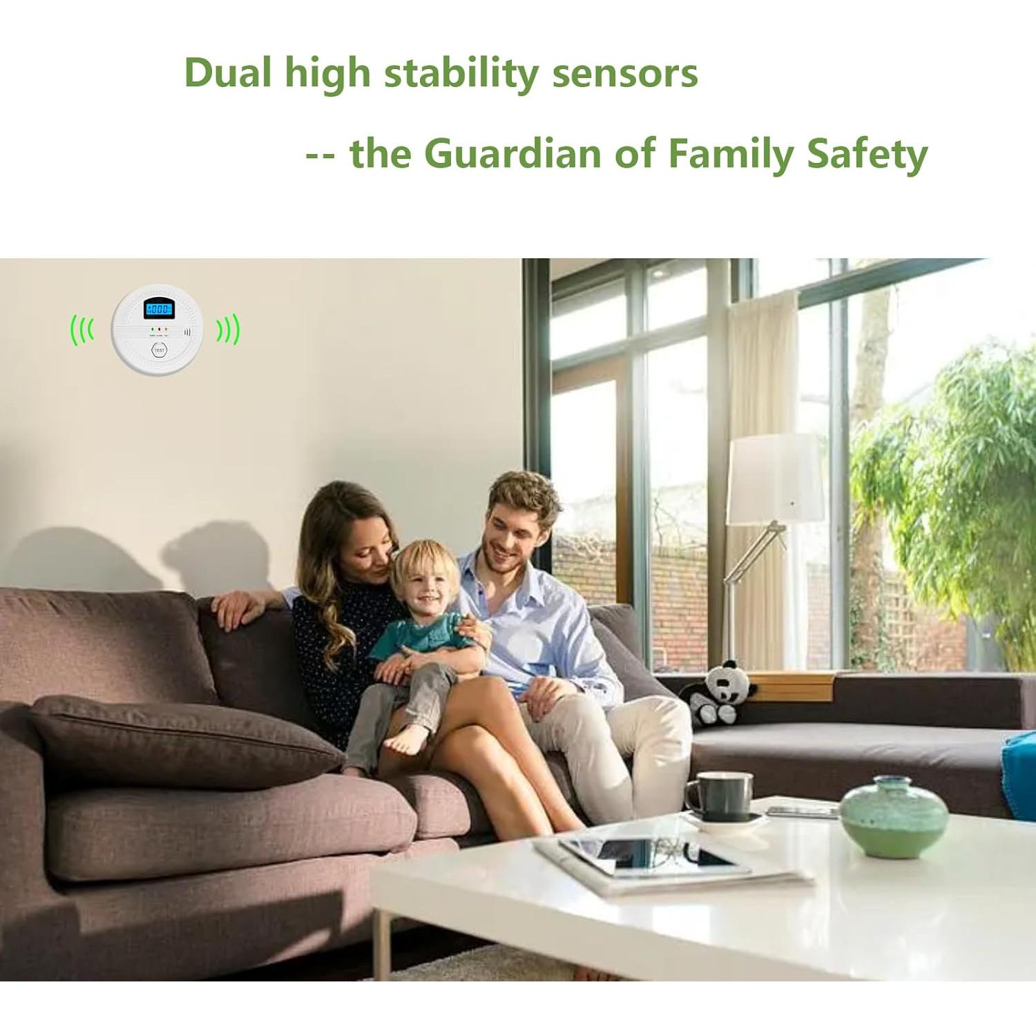 Detector de Humo y Monóxido de Carbono AITecSecLfe WJ-SC06