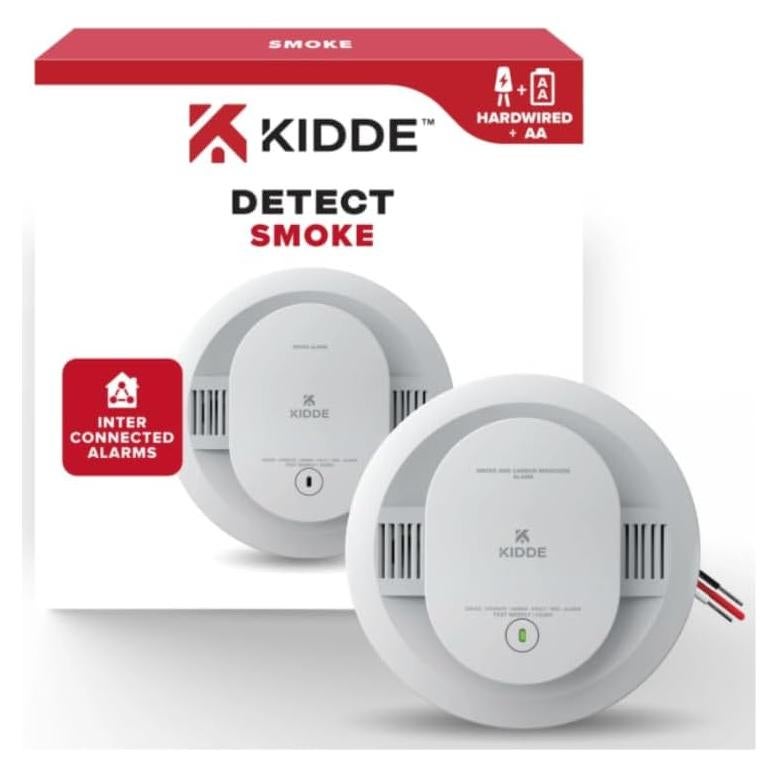Detector de Humo Kidde 20SAR Con Cable y Batería AA