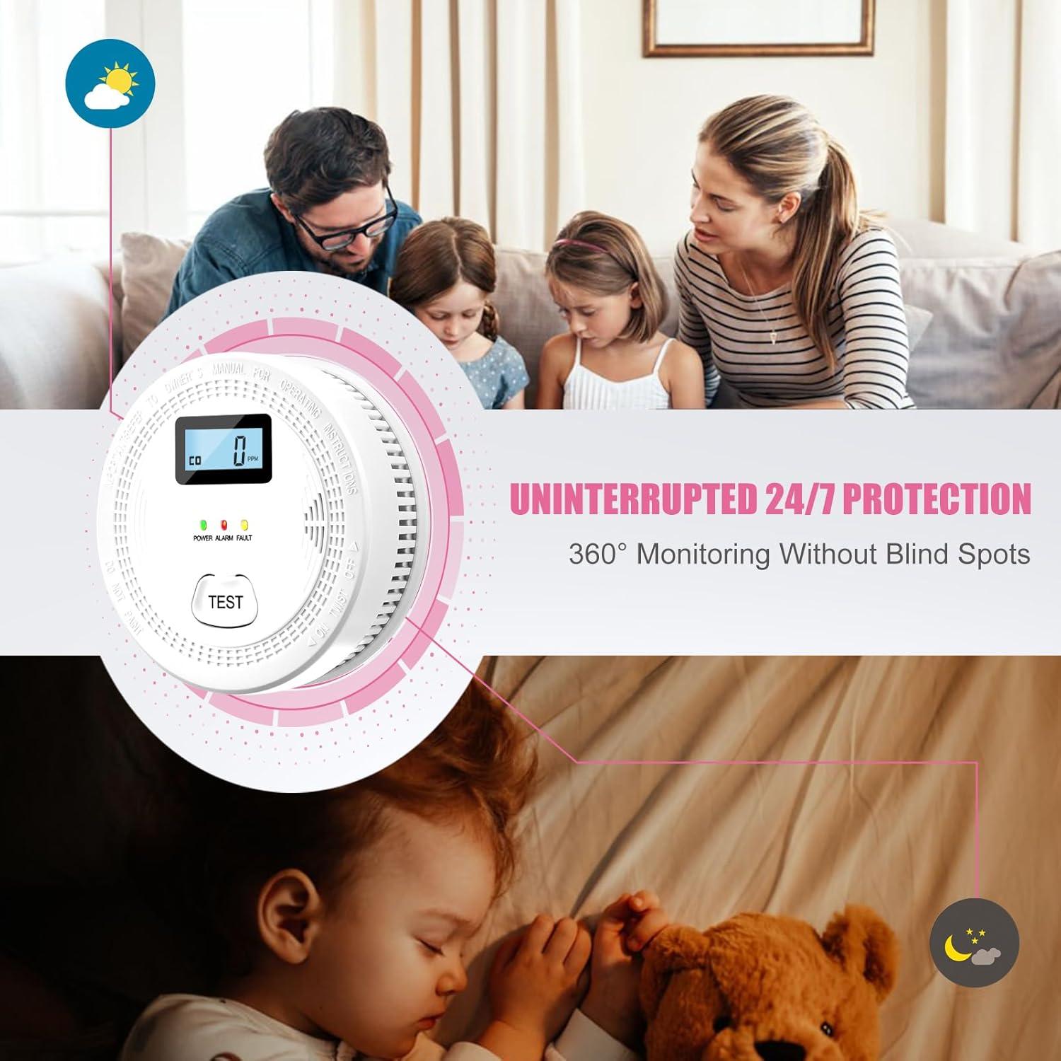 Paquete de 3 Detectores de Humo y Monóxido de Carbono CDR-813